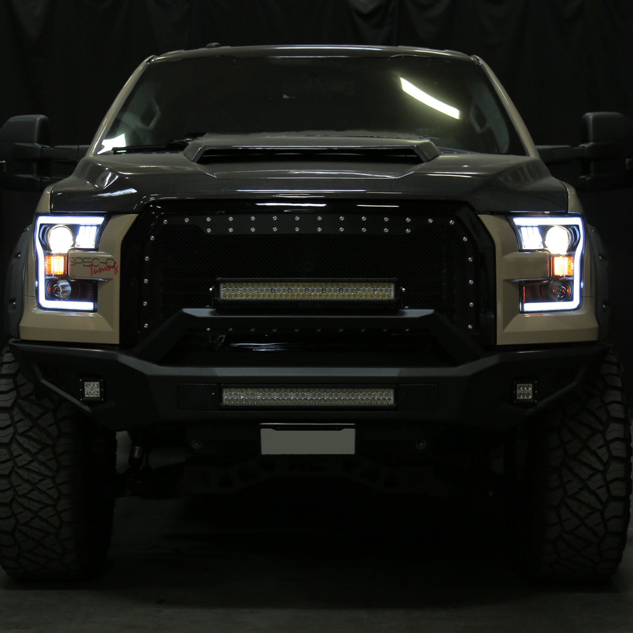 2015-2017 Ford F-150 LED Bar Projector Headlights - RS (Matte