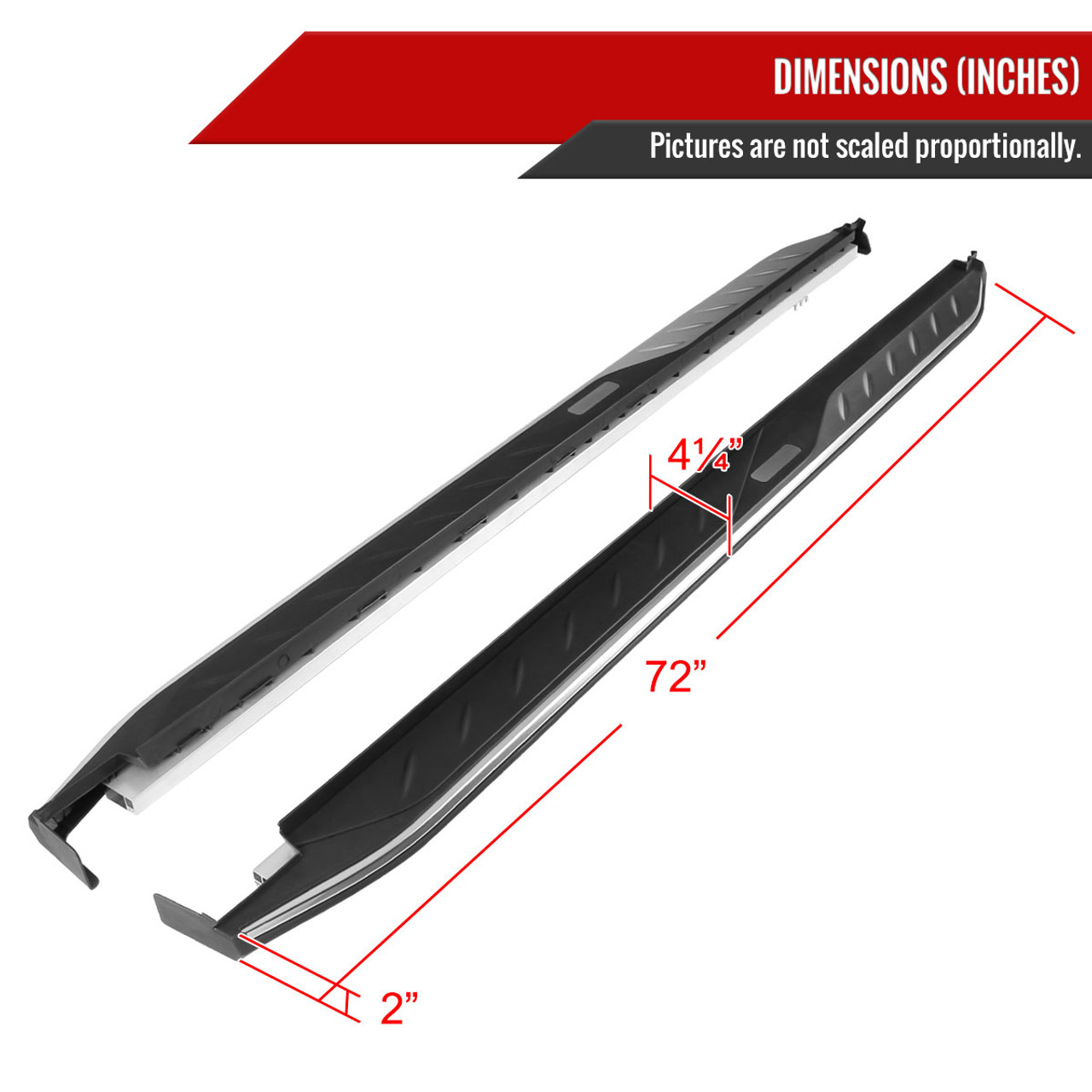 2019-2023 Toyota RAV4 Aluminum Side Running Boards - Spec-D Tuning