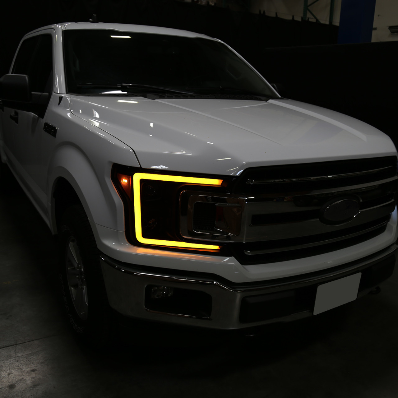 2018-2020 Ford F-150 LED C-Bar Projector Headlights w/ Switchback