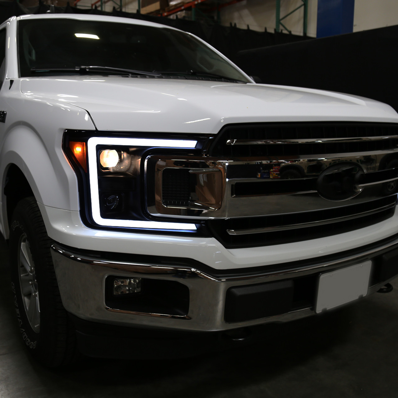 2018-2020 Ford F-150 LED C-Bar Projector Headlights w/ Switchback