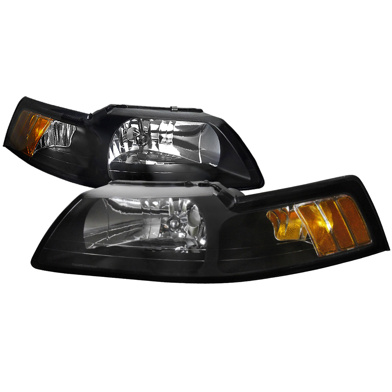 1999-2004 Ford Mustang Factory Style Headlights w/ Amber