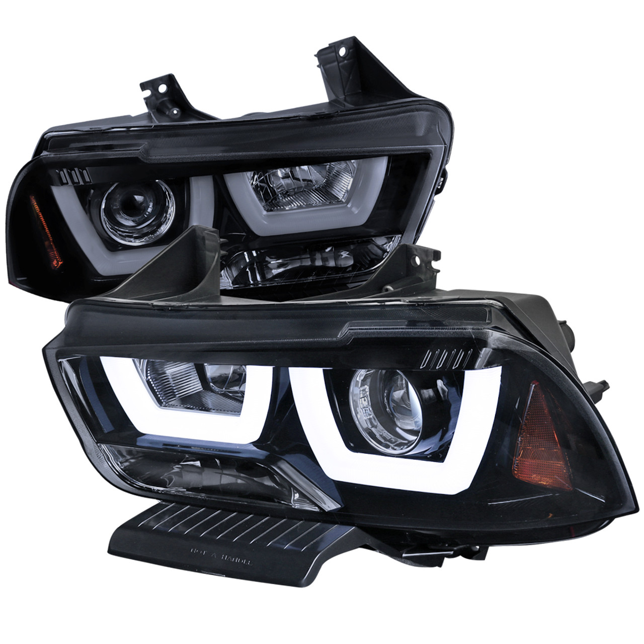 2011-2014 Dodge Charger Dual LED U-Bar Projector Headlights