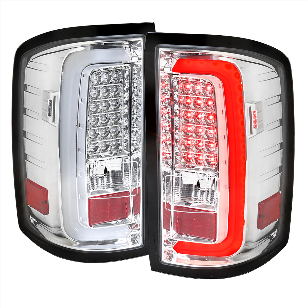 2014-2018 GMC Sierra 1500/2500HD/3500HD LED Tail Lights (Chrome