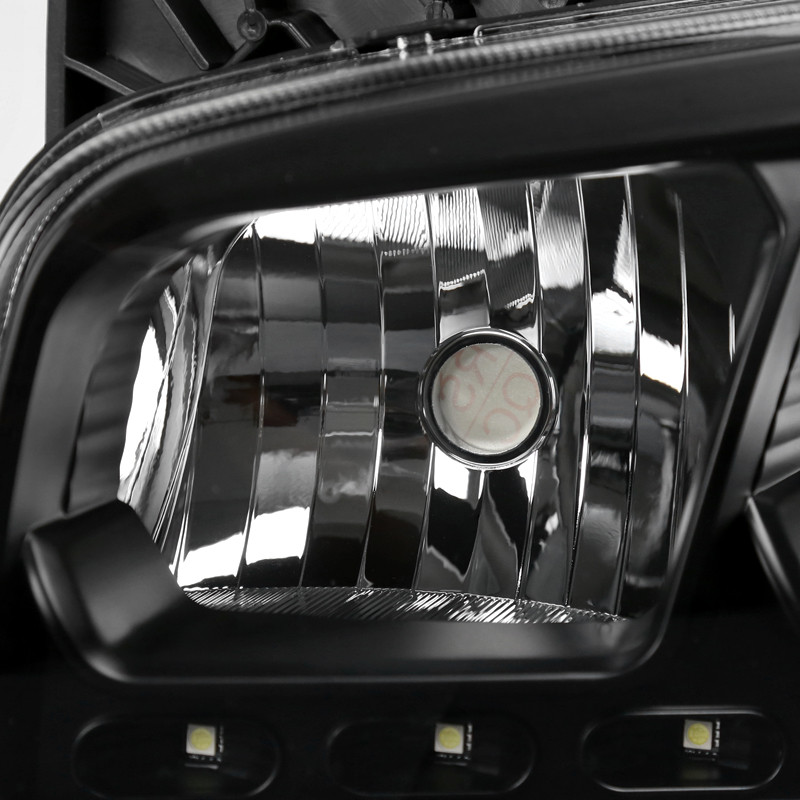 2006-2010 Dodge Charger 1PC Style SMD LED Light Strip Factory Style Headlights w/ Amber Reflector (Matte Black Housing/Clear Lens) - Spec-D Tuning 2006-2010 Dodge Charger 1PC Style SMD LED Light Strip Factory Style Headlights w/ Amber Reflector (Matte Black Housing/Clear Lens) - Spec-D Tuning