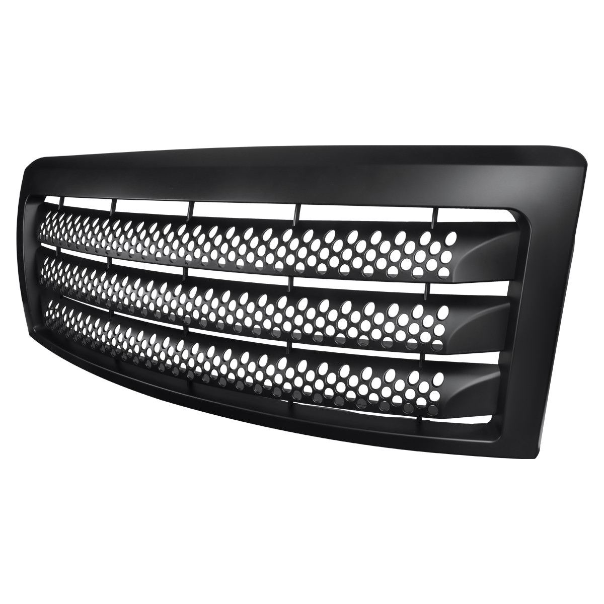 2009-2014 Ford F-150 Matte Black ABS Round Hole Grille - Spec-D Tuning