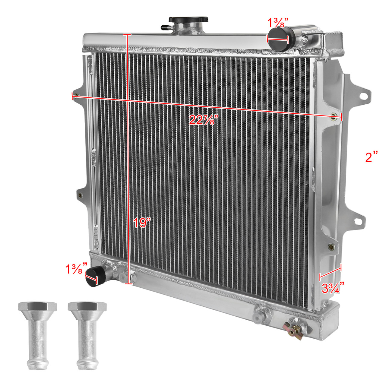 3列のラジエーターとシュラウド＆14ファン1984-1995トヨタ4ランナー/ピックアップSR5/DLX 2.4L L43 Row Radiator&Shroud&14Fan For 1984-1