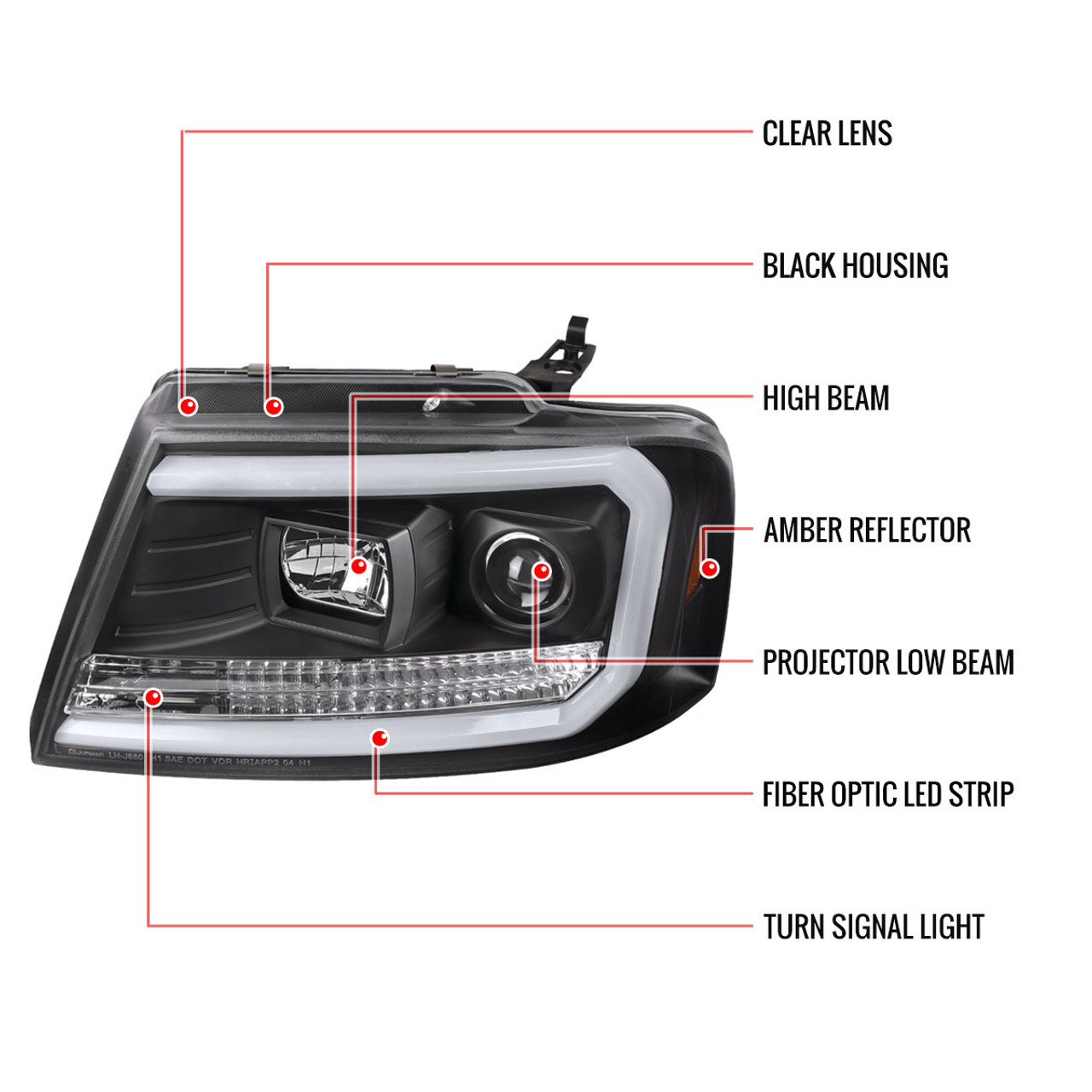 2004-2008 Ford F-150/ 2006-2008 Lincoln Mark LT LED C-Bar