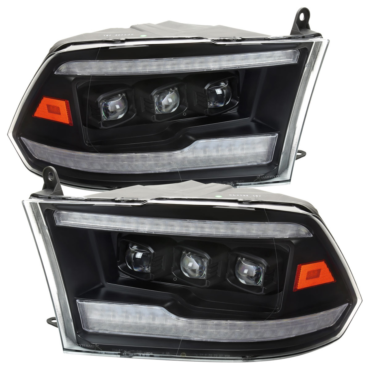 Ram oem black quad headlights Clearance