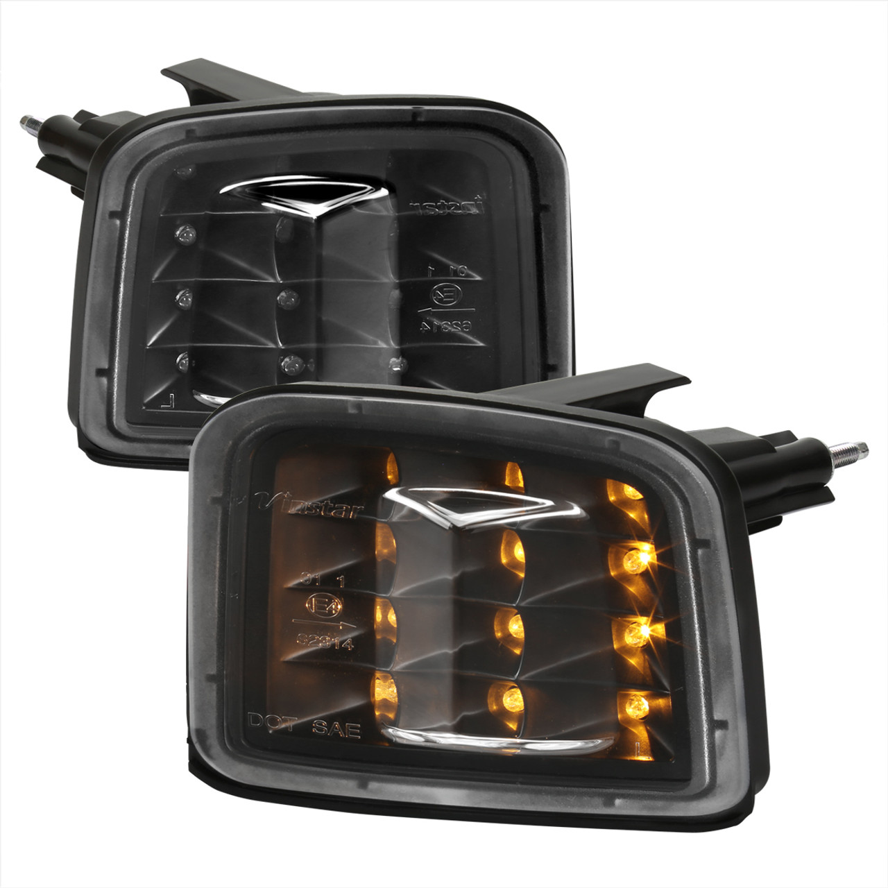 Sequential Amber LED Side Marker Light Front Bumper Turn Signal