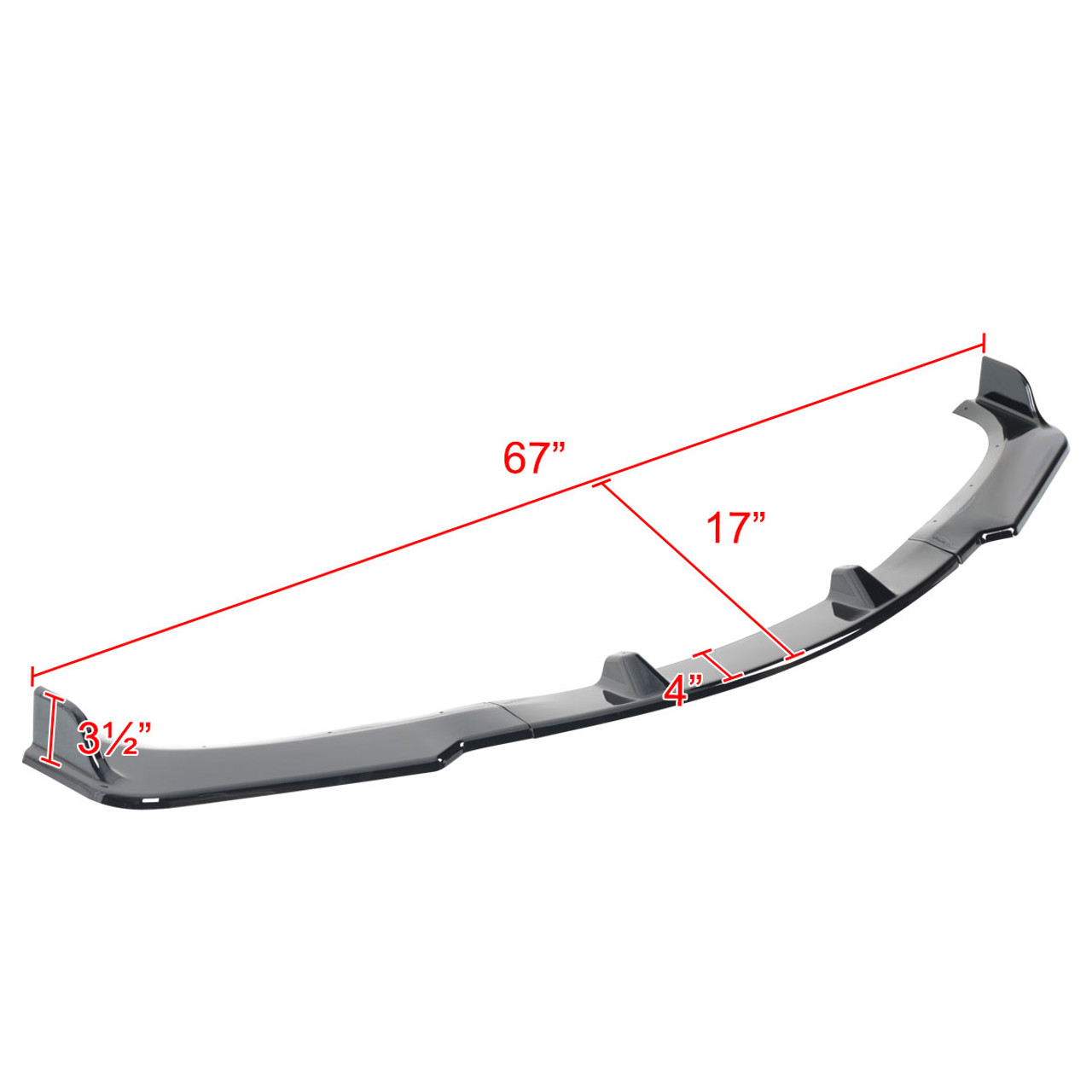 1763 - Frontlippe Spoiler Schwert schwarz glänzend passend für BMW 3er E90  E91 LCI mit MPaket