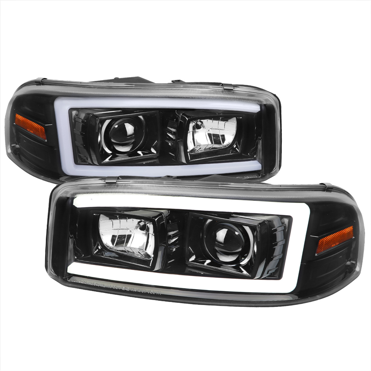 2000-2006 GMC Sierra/Denali/Yukon LED Strip Projector Headlights