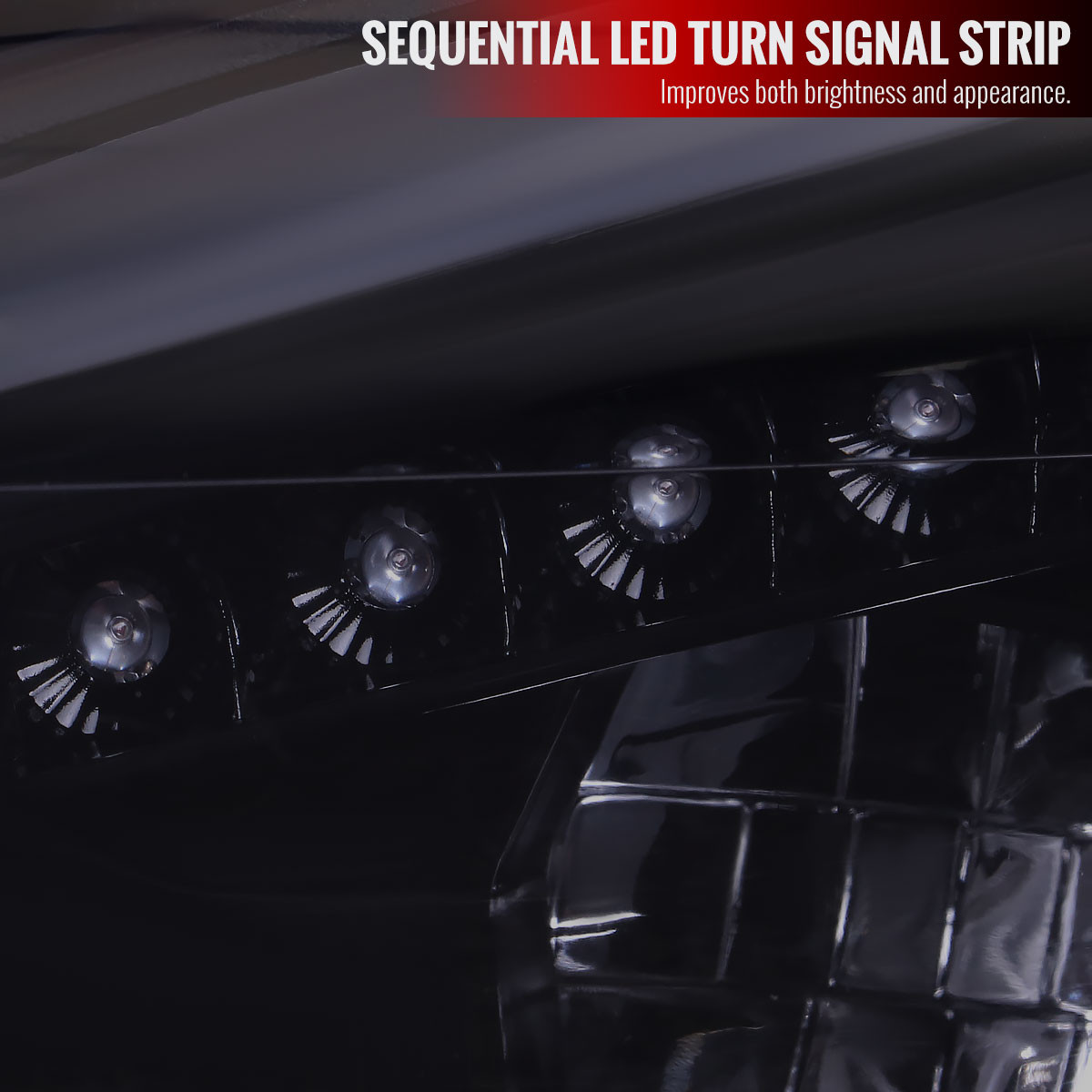 Spec-D Tuning Sequential LED Projector Headlights – Jet Black – For 2015-2018 Ford Focus