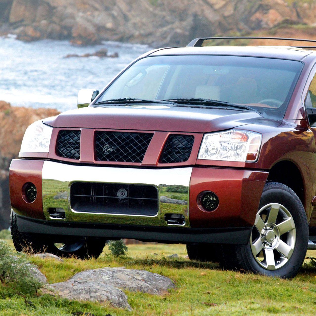 2004 2015 Nissan Titan 2005 2007 Armada Bumper Fog Lights Chrome