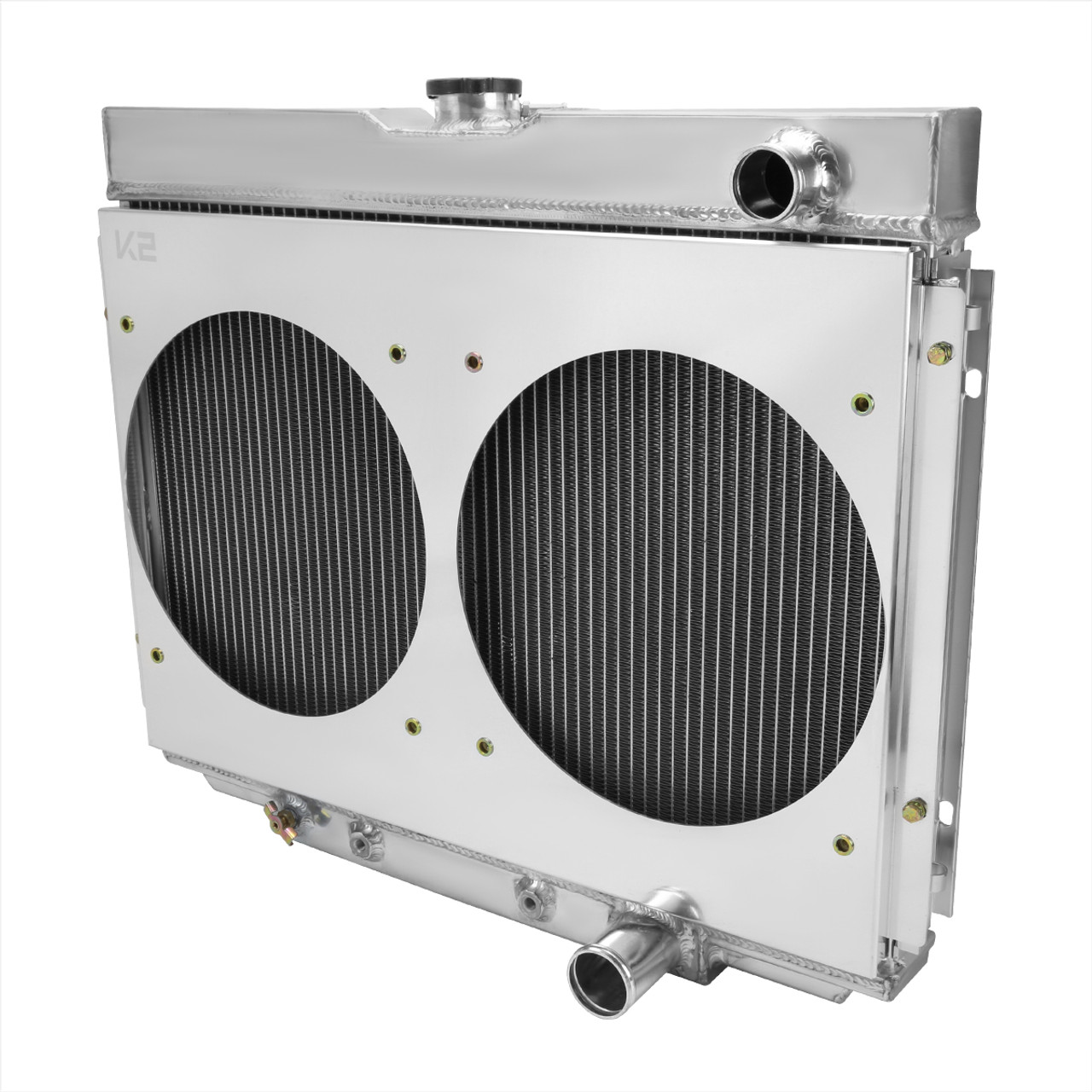 1967-1970 Ford Mustang/Fairlane/Ranchero Mercury Cougar 3-Row Radiator with  Dual Fan Shroud Design - Spec-D Tuning