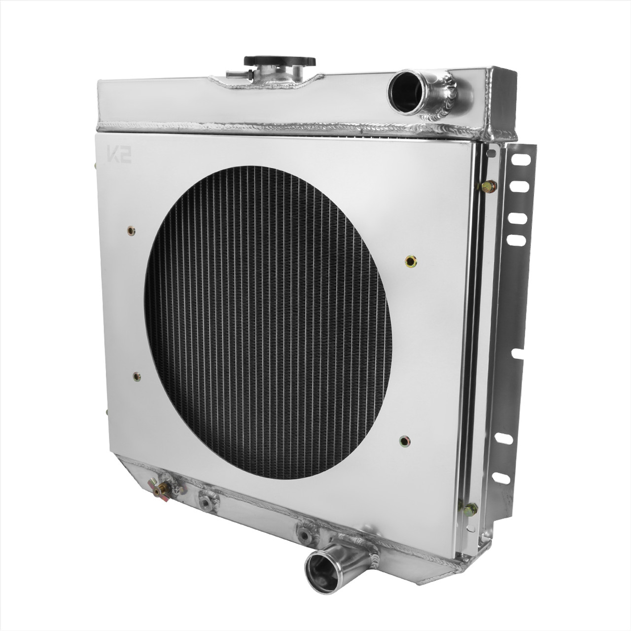 1963-1970 Ford Mustang/Fairlane/Falcon/Galaxie/Torino Mercury Cougar 3-Row  Radiator with Fan Shroud Design - Spec-D Tuning