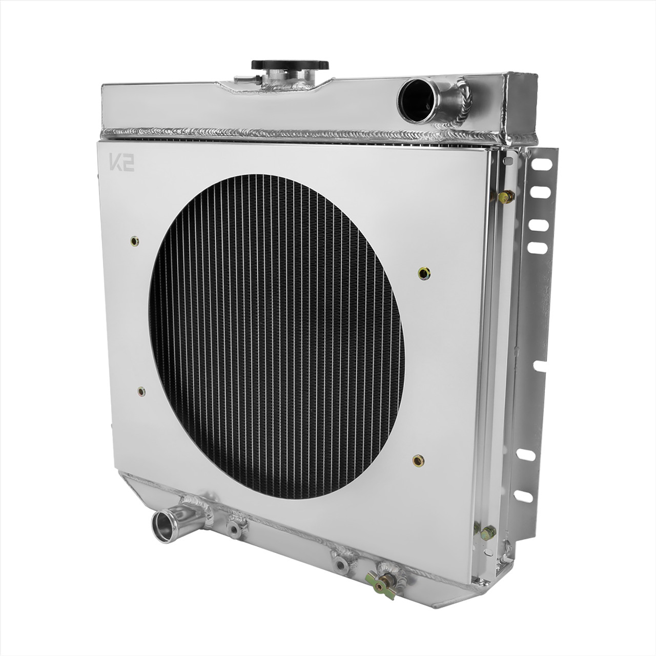 1963-1977 Ford Mustang/Maverick/Falcon/Torino/Fairlane / 1966-1973 Mercury  Comet/Cougar/XR7 3 Row Radiator with Fan Shroud Design - Spec-D Tuning