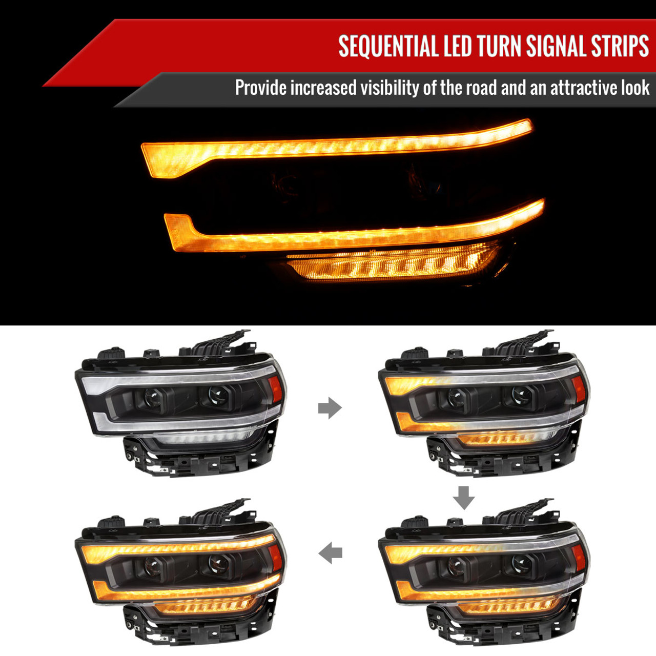 2019-2022 Dodge RAM 2500/3500/4500/5500 Switchback Sequential LED