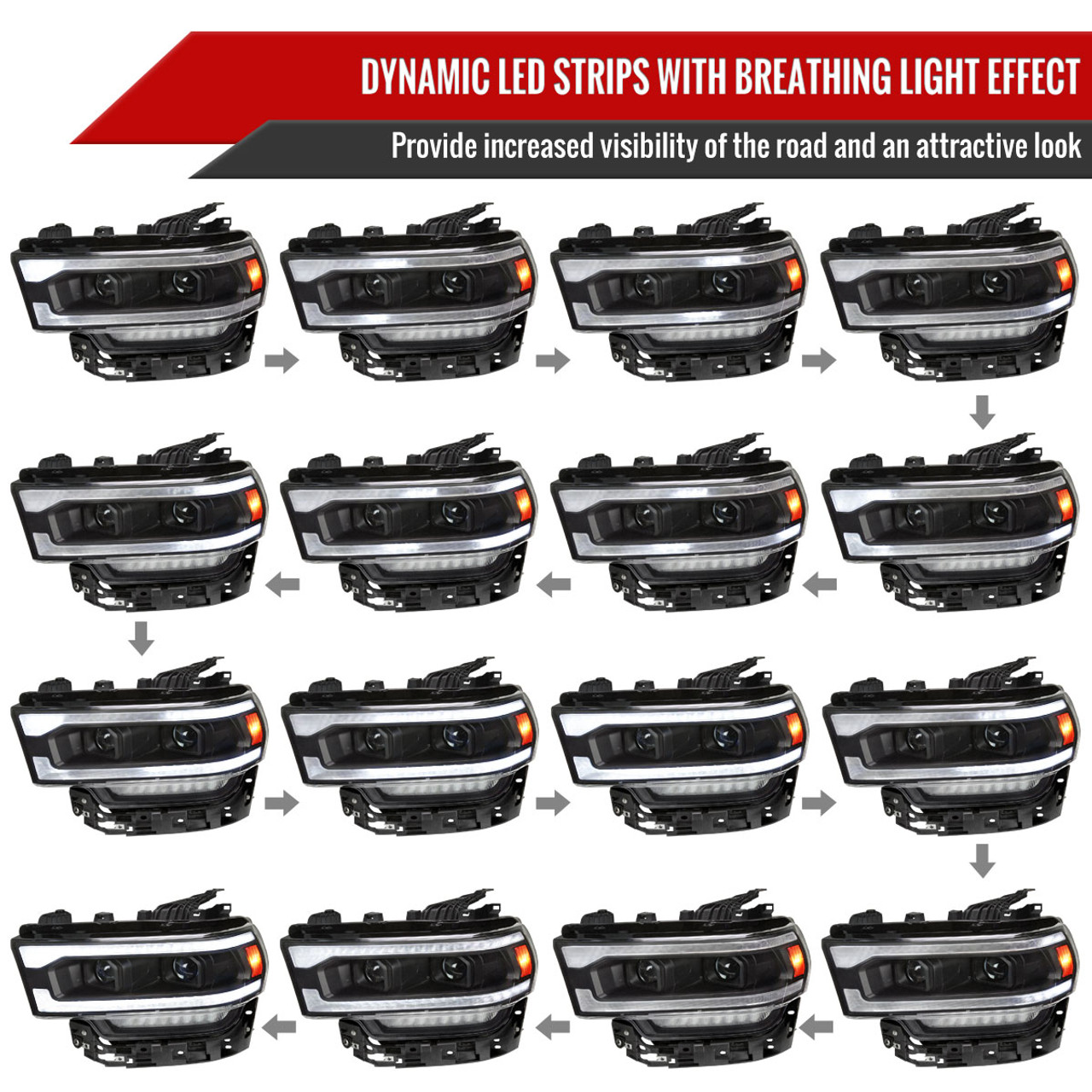 2019-2022 Dodge RAM 2500/3500/4500/5500 Switchback Sequential LED