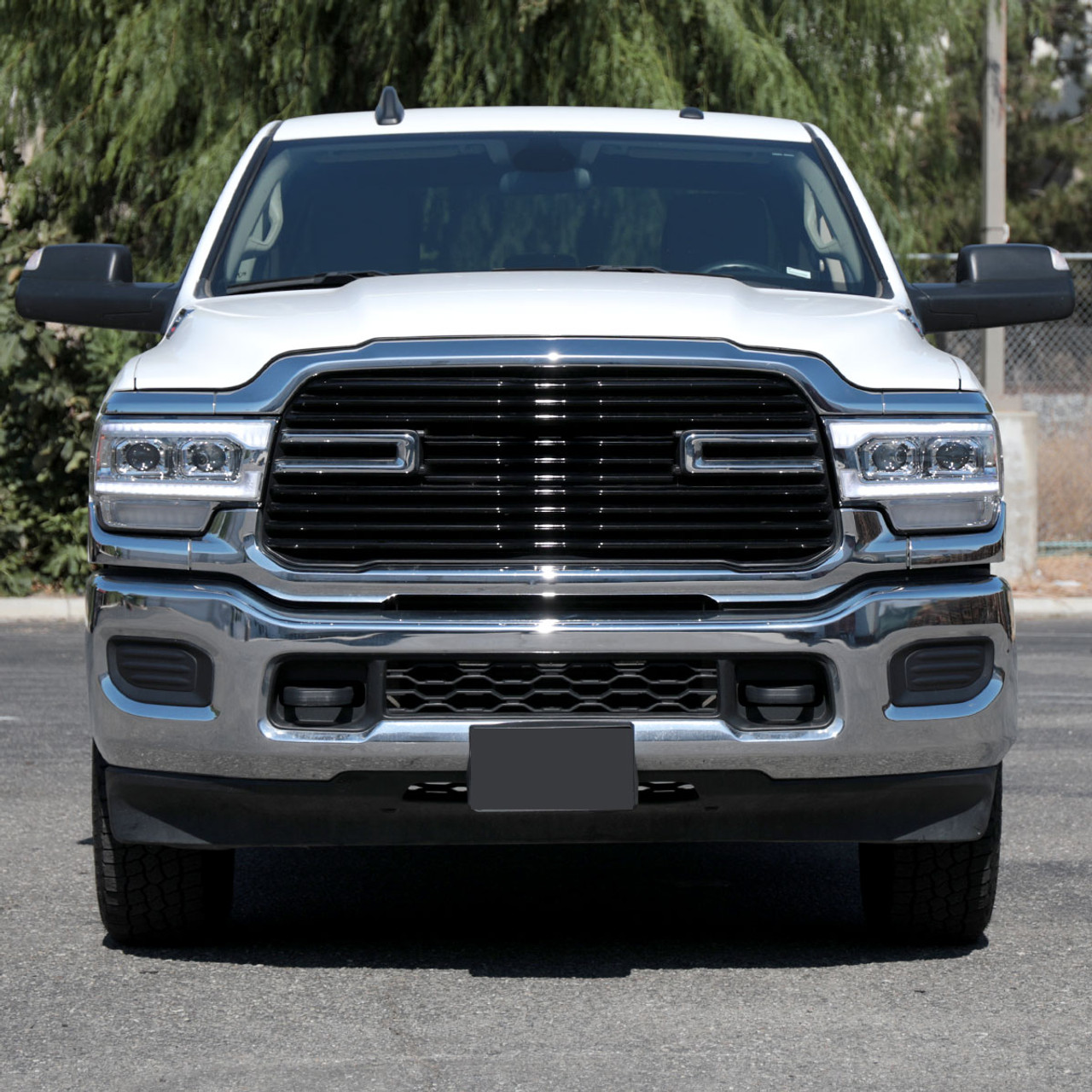 2019-2022 Dodge RAM 2500/3500/4500/5500 Switchback Sequential LED Turn Signal  Projector Headlights (Chrome Housing/Clear Lens) - Spec-D Tuning