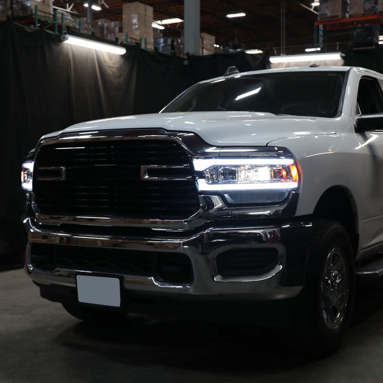2019-2022 Dodge RAM 2500/3500/4500/5500 Switchback Sequential LED Turn  Signal Projector Headlights (Chrome Housing/Clear Lens) - Spec-D Tuning