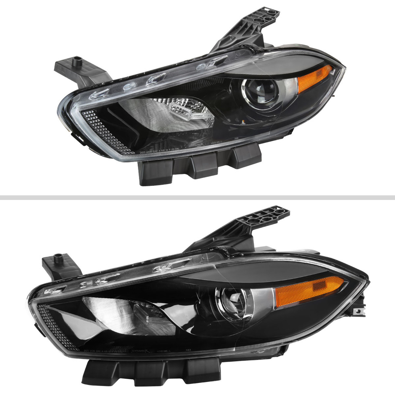 2013-2016 Dodge Dart Factory Style Headlights with Projector High