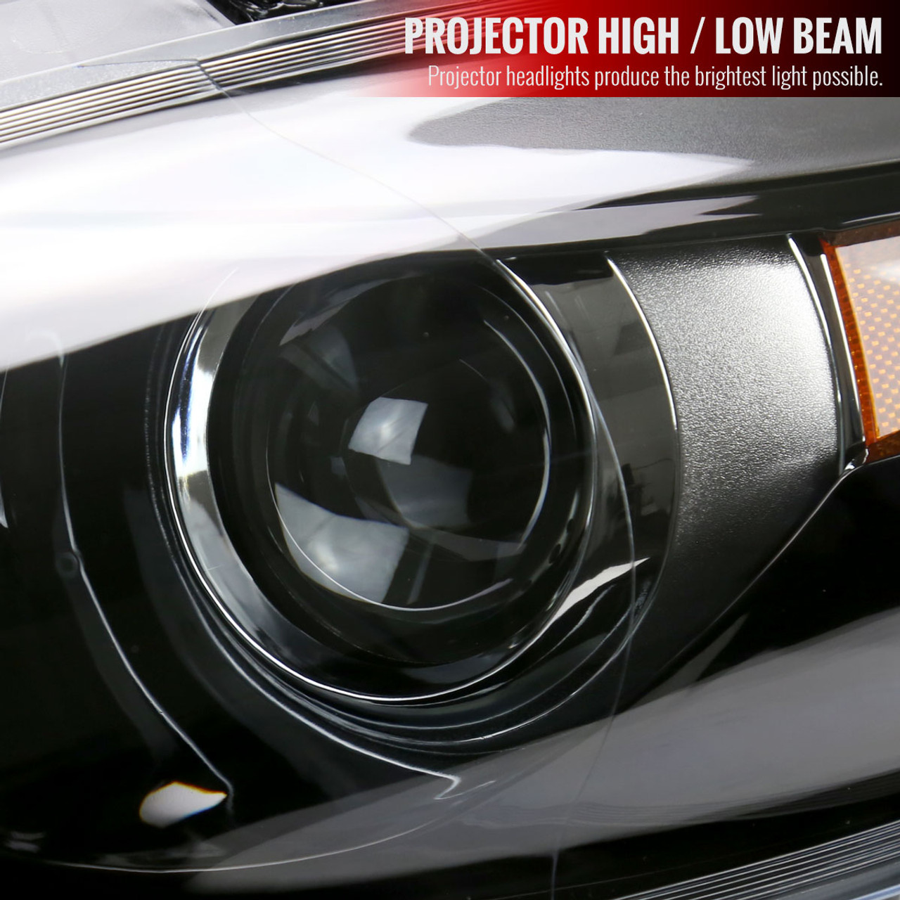 2013-2016 Dodge Dart Factory Style Headlights with Projector High