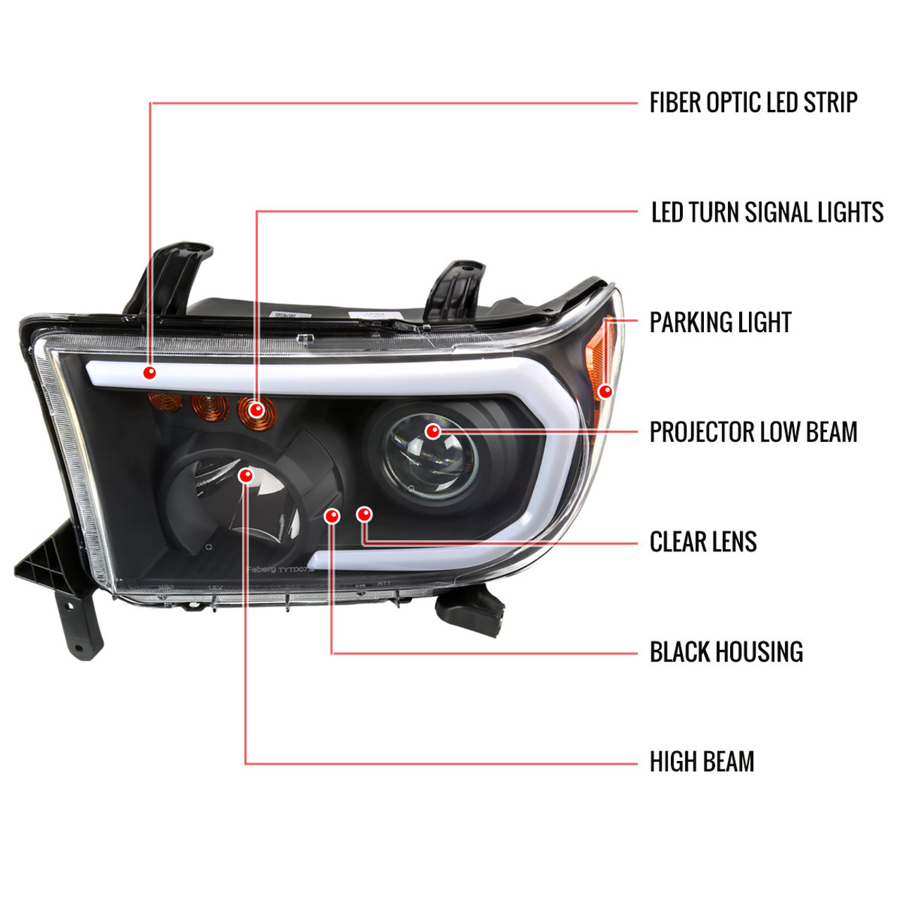 しらたま 2007-2013 Toyota Tundra/2008-2017 Sequoia Retro Style LED