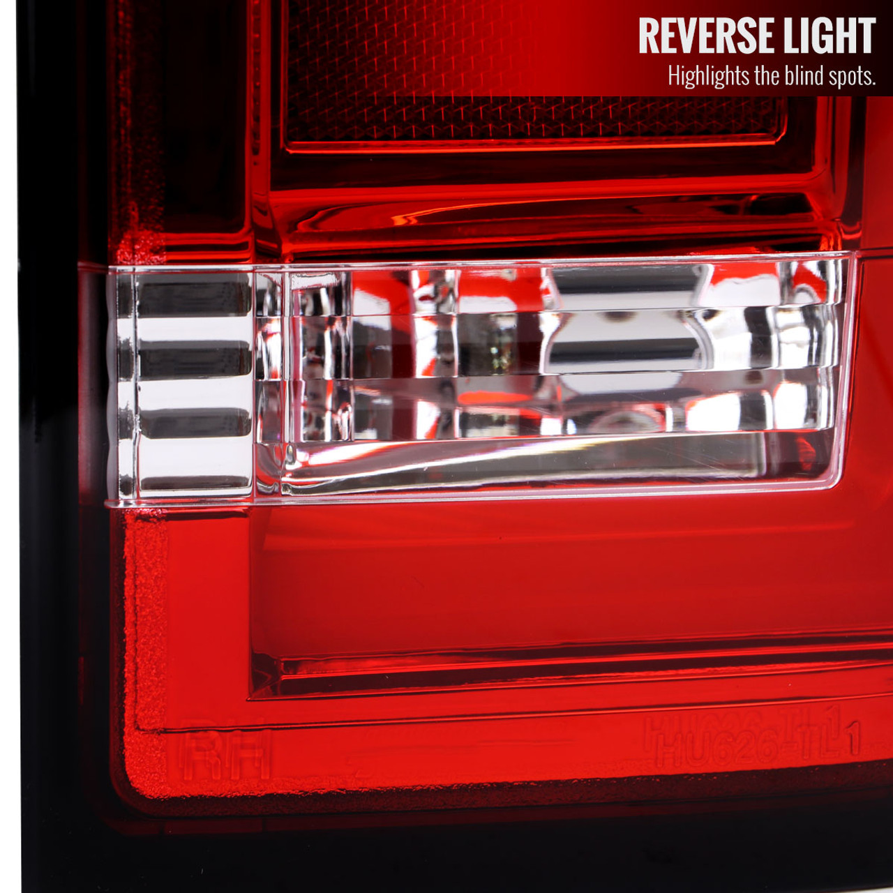 2004-2015 Nissan Titan LED Tail Lights with White LED Tube (Chrome