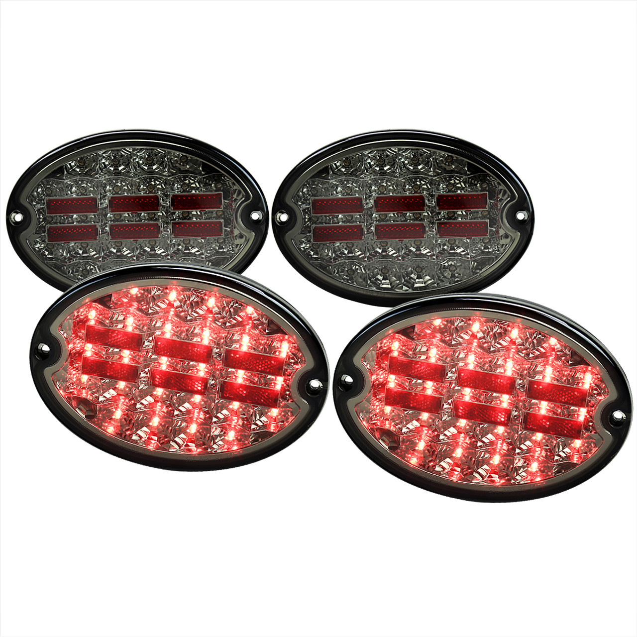 1997-2004 Chevrolet Corvette C5 4PC LED Tail Lights (Chrome