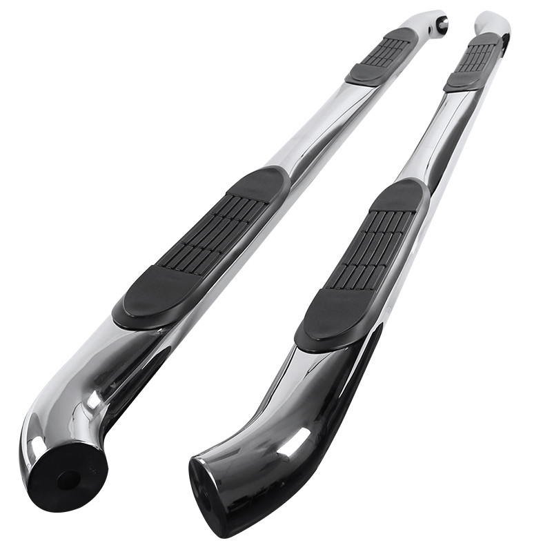 Pedane Laterali AutoBull Per Nissan Frontier Crew Cab 2005-2024 - 2 Gradini Da 6 Pollici In Acciaio Al Carbonio Nero