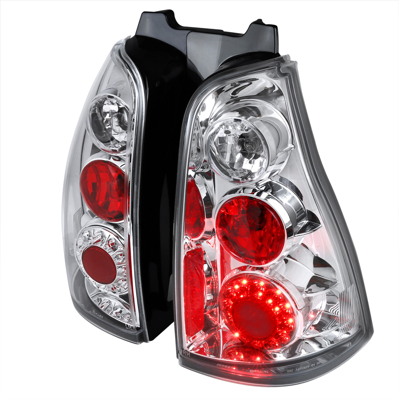 2003-2005 Toyota 4Runner LED Tail Lights (Chrome Housing/Clear