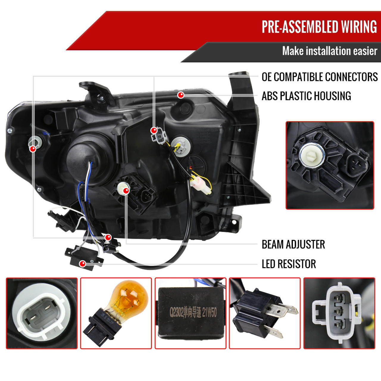 tktr14　② 2014-2021 Toyota Tundra LED Switchback Sequential Turn