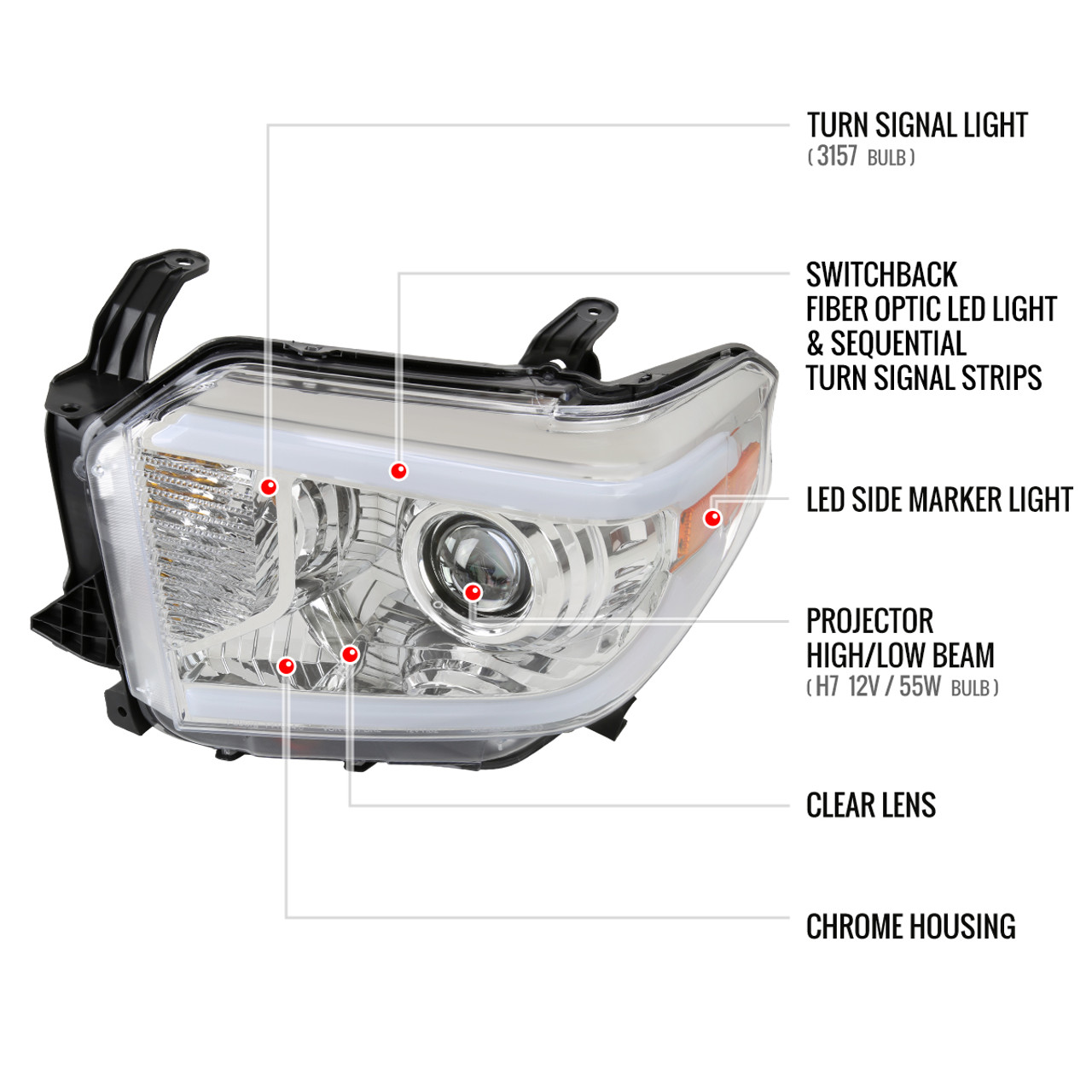 2014-2021 Toyota Tundra LED Switchback Sequential Turn