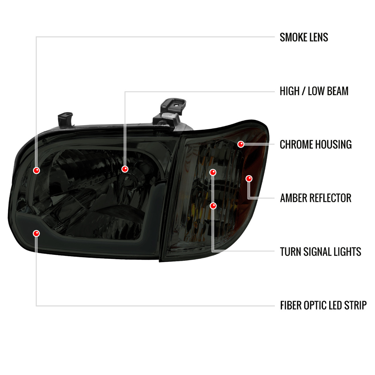 2005-2006 Toyota Tundra/2005-2007 Sequoia LED Bar Factory Style