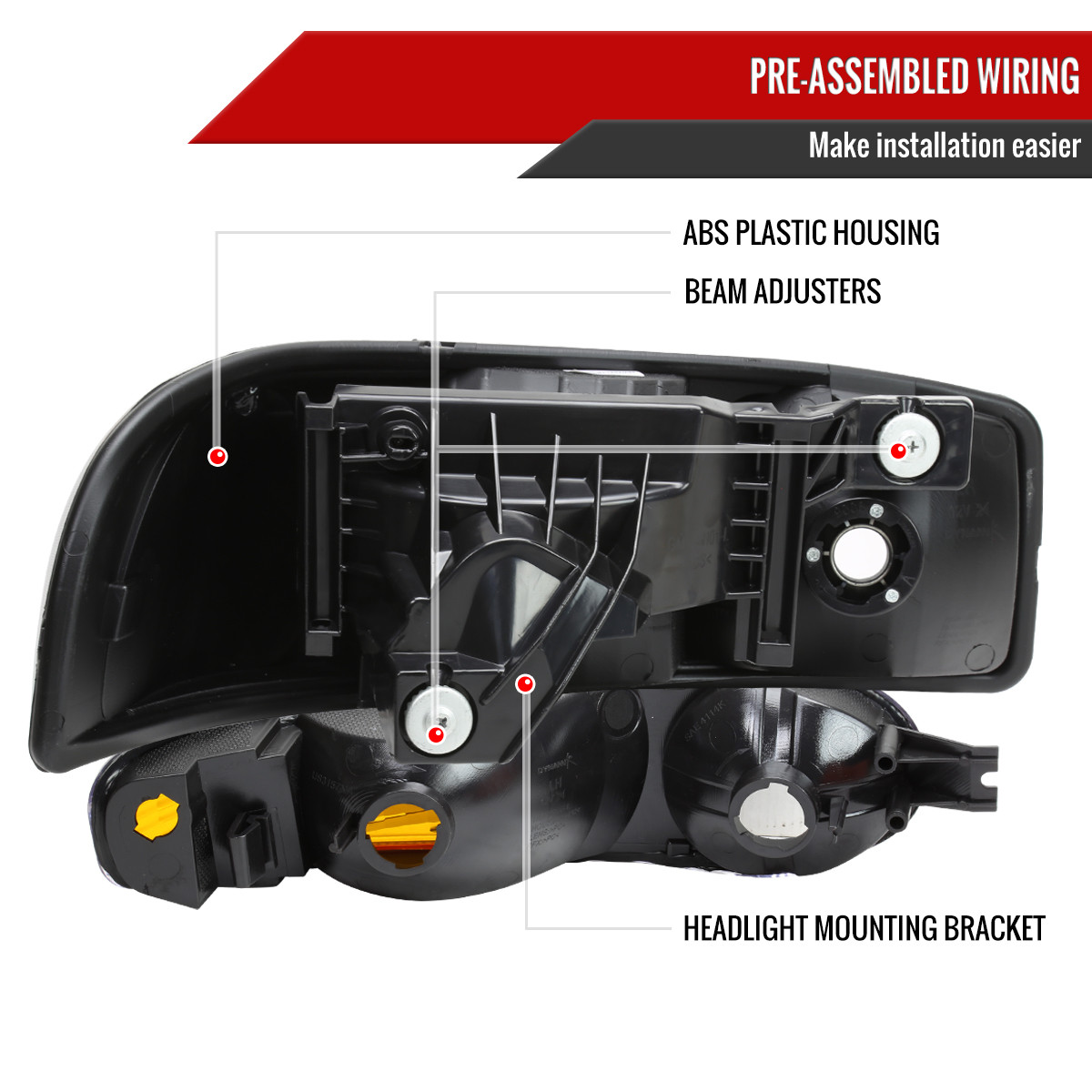 1999-2006 GMC Sierra 1500 2500 3500/00-06 GMC Yukon Headlight Assembly Black 2 600x600 1999-2006 GMC Sierra 1500 2500 3500/00-06 GMC Yukon Headlight Assembly Black 2 600x600