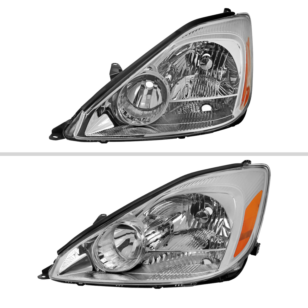 2004-2005 Toyota Sienna Factory Style Headlights w/ Amber