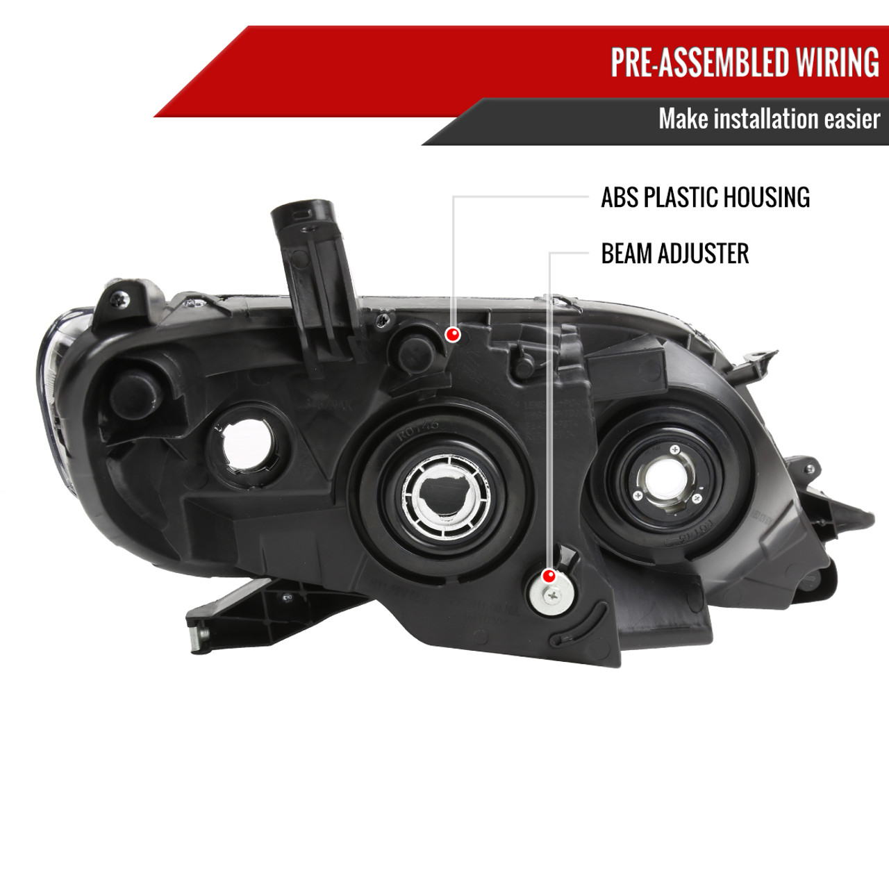 2011-2020 Toyota Sienna Driver/Left Side Projector Headlights