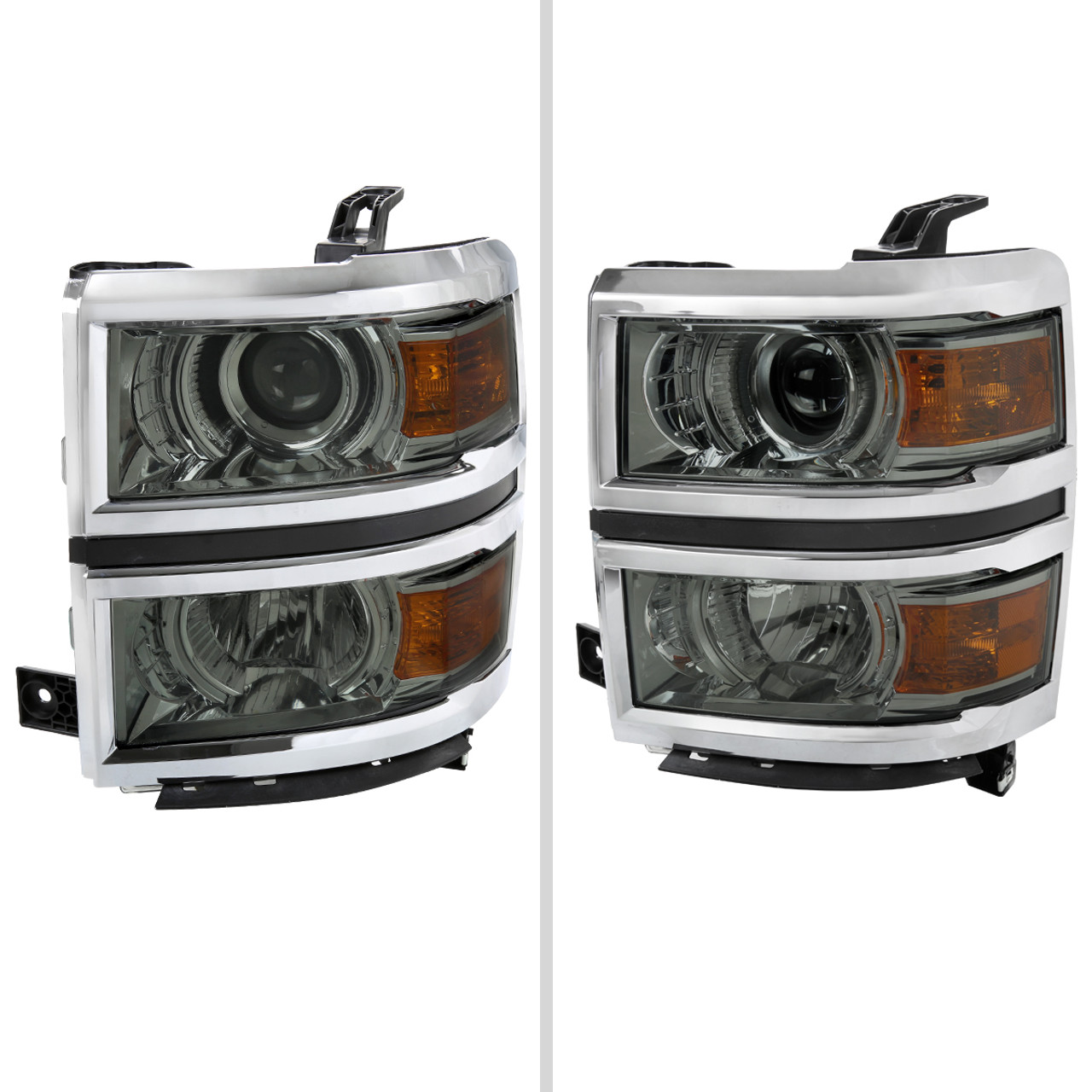 2014-2015 Chevrolet Silverado 1500 Projector Headlights w/ Chrome