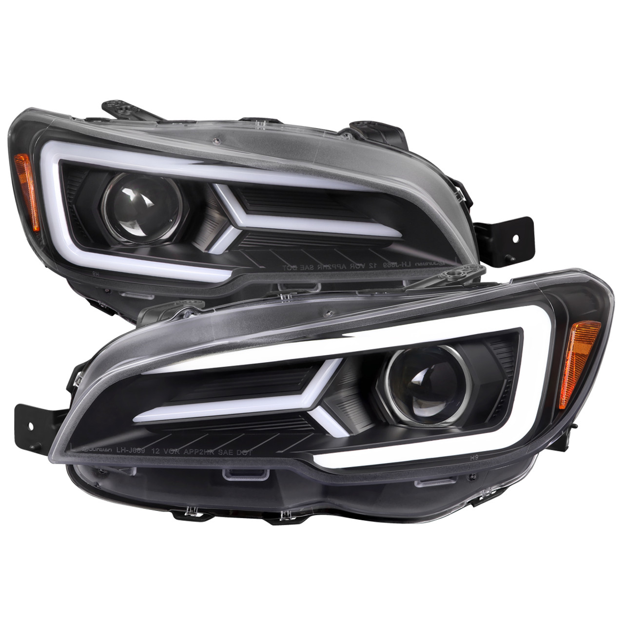 Spec-D Tuning Black Clear Headlights for 2002-2003 Subaru Impreza