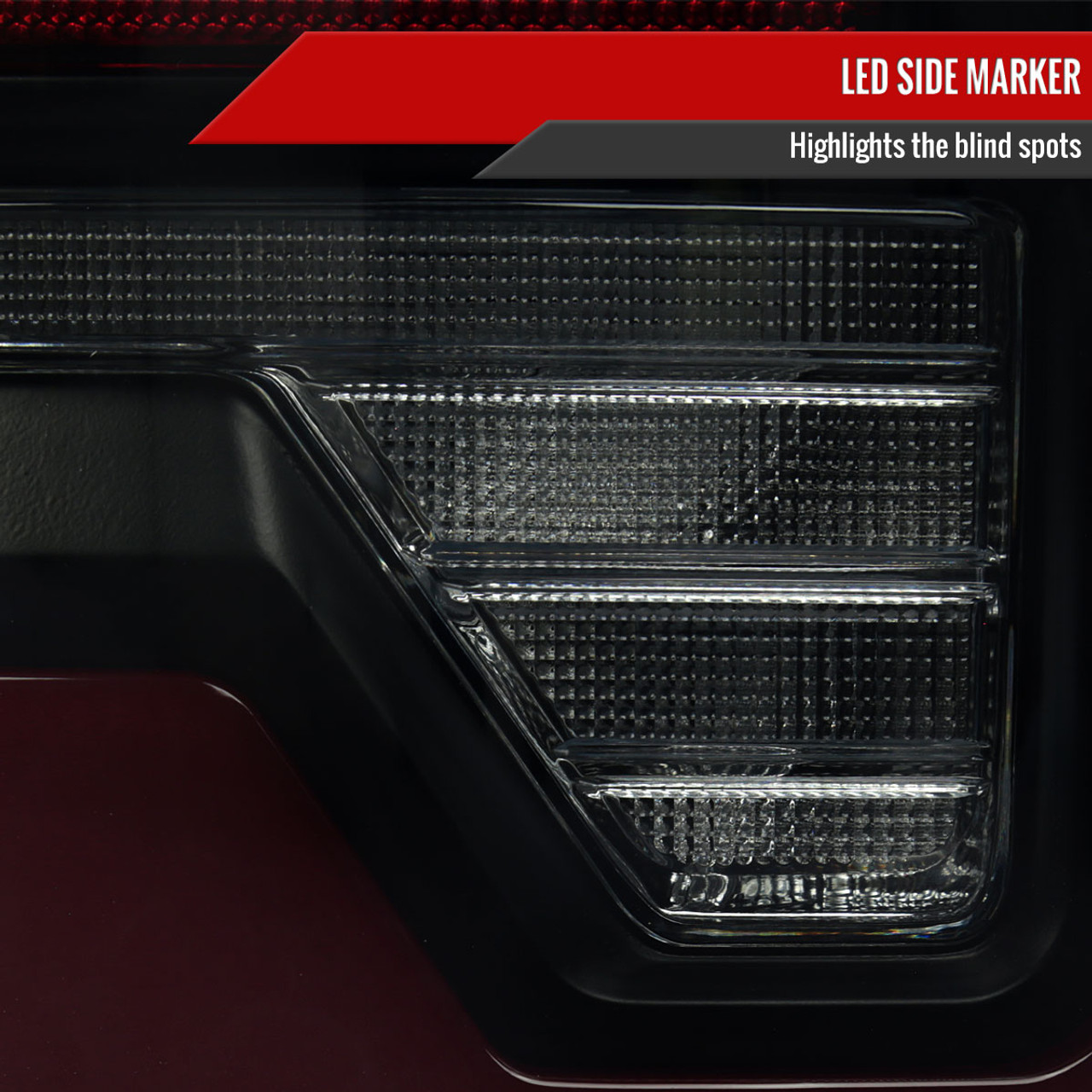 2002-2006 Dodge RAM 1500/2500/3500 Red LED Bar Tail Lights (Matte