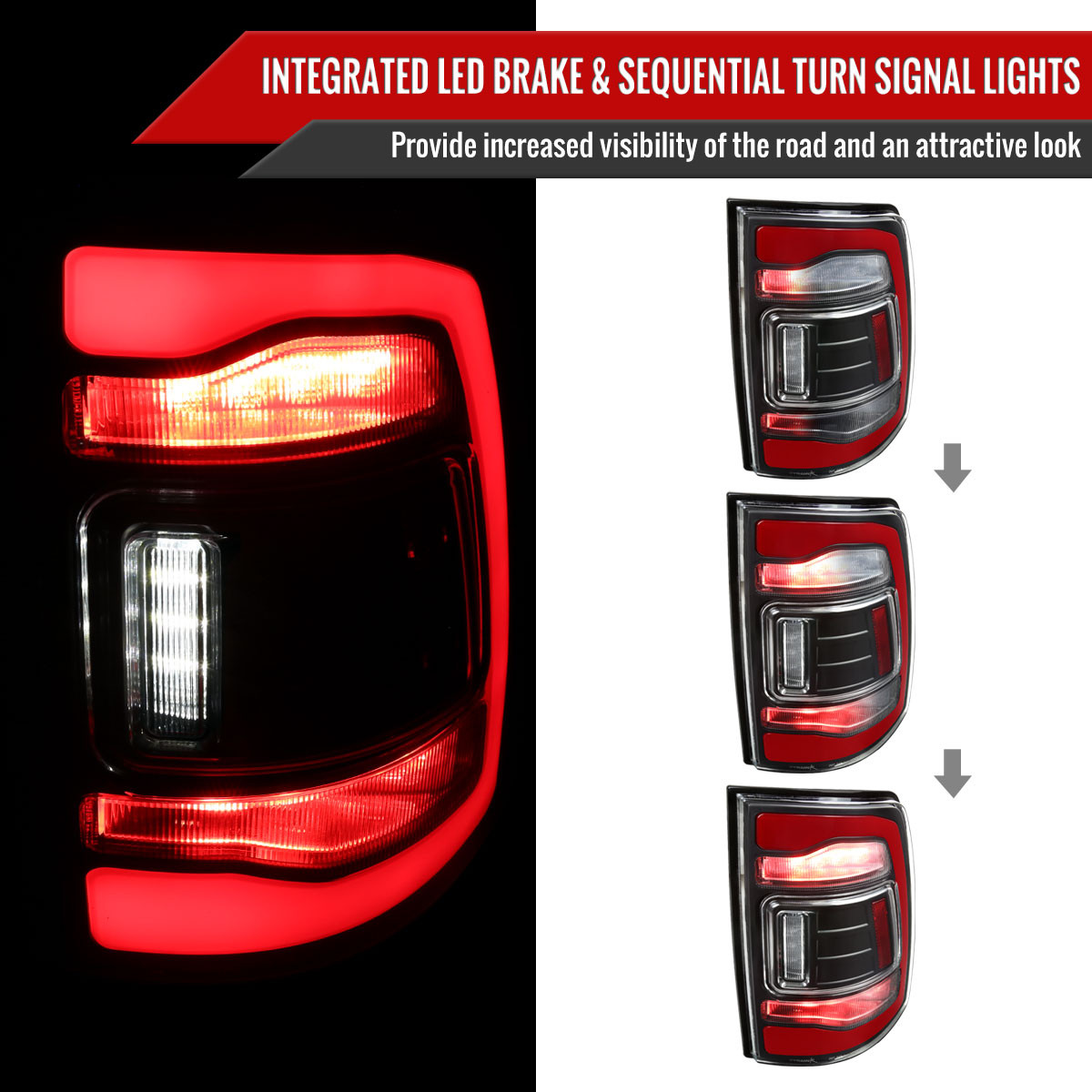 Rendu Sadamal様　追加分 2013-2018 RAM 1500/2500/3500 Sequential Signal LED Tail Lights