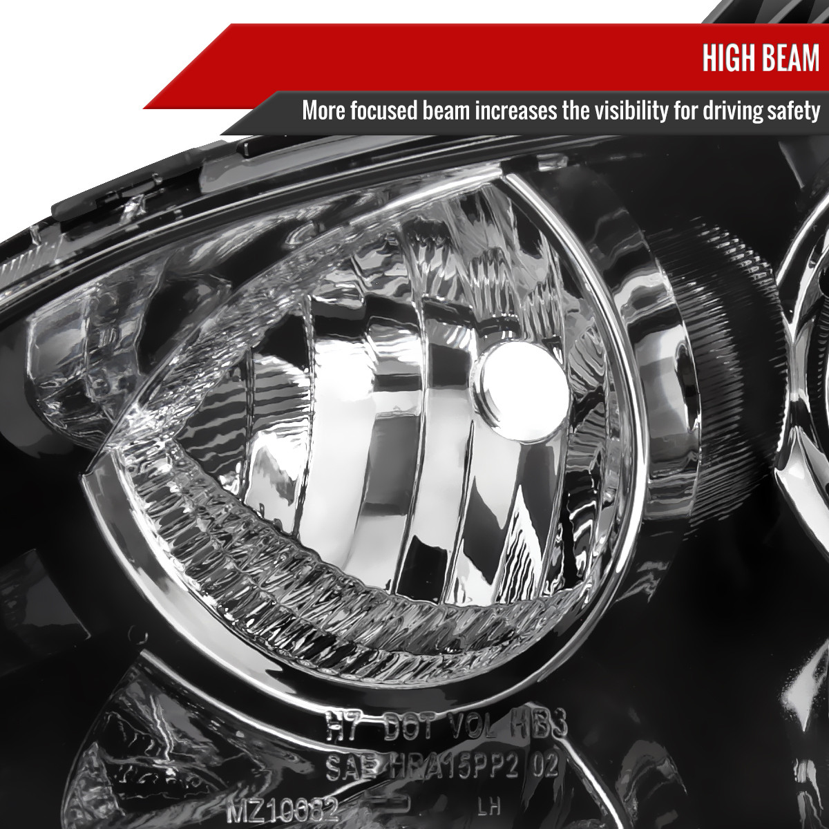 2004-2009 Mazda 3 Sedan Projector Style Headlights (Matte Black