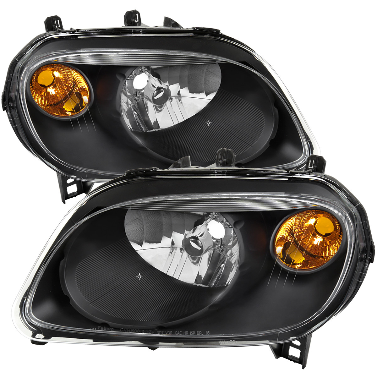 HRKページ 2006-2011 Chevrolet HHR Factory Style Headlights (Matte Black