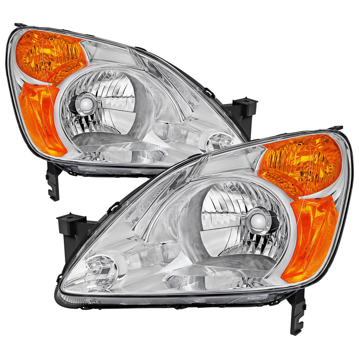2002-2004 Honda CR-V Factory Style Headlights with Amber Reflector
