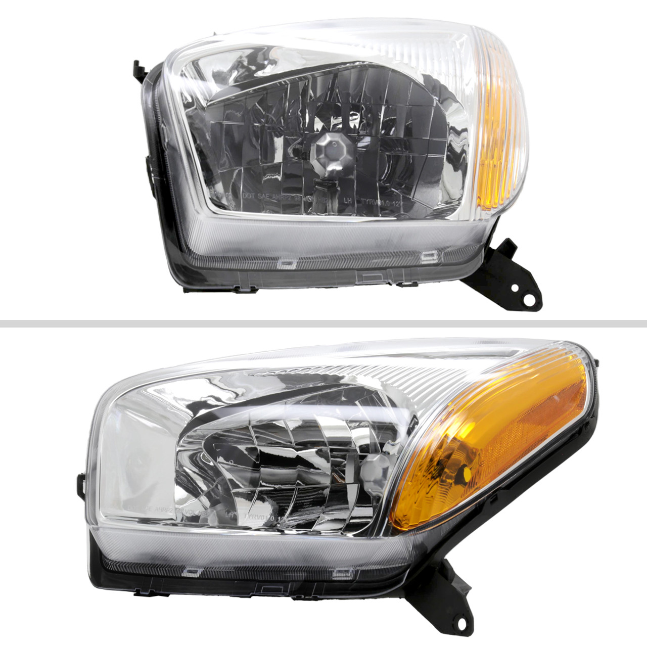 2001-2003 Toyota RAV4 Factory Style Headlights (Chrome Housing