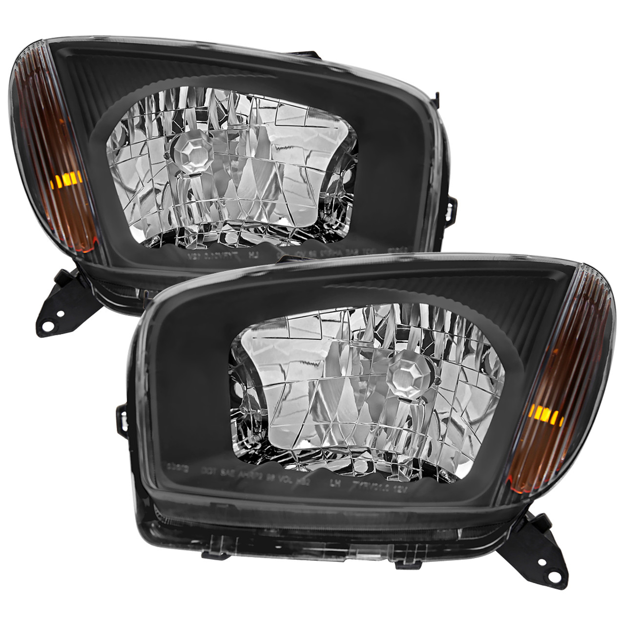 2001-2003 Toyota RAV4 Factory Style Headlights (Matte Black