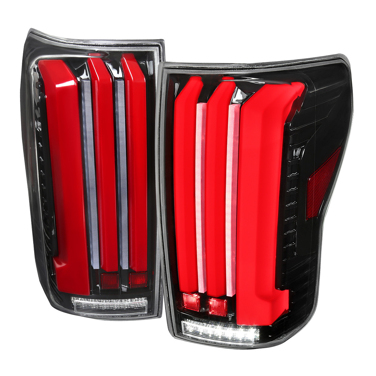 ジャンク　LEDテールライト ブラック/レッド 2007-2013 Toyota Tundra Sequential Red LED Bar Tail Lights (Glossy