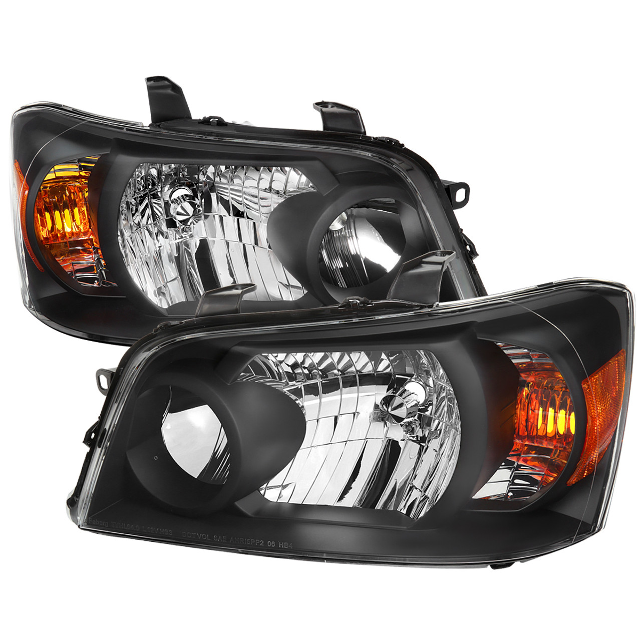 2004-2007 Toyota Highlander Factory Style Headlights (Matte Black