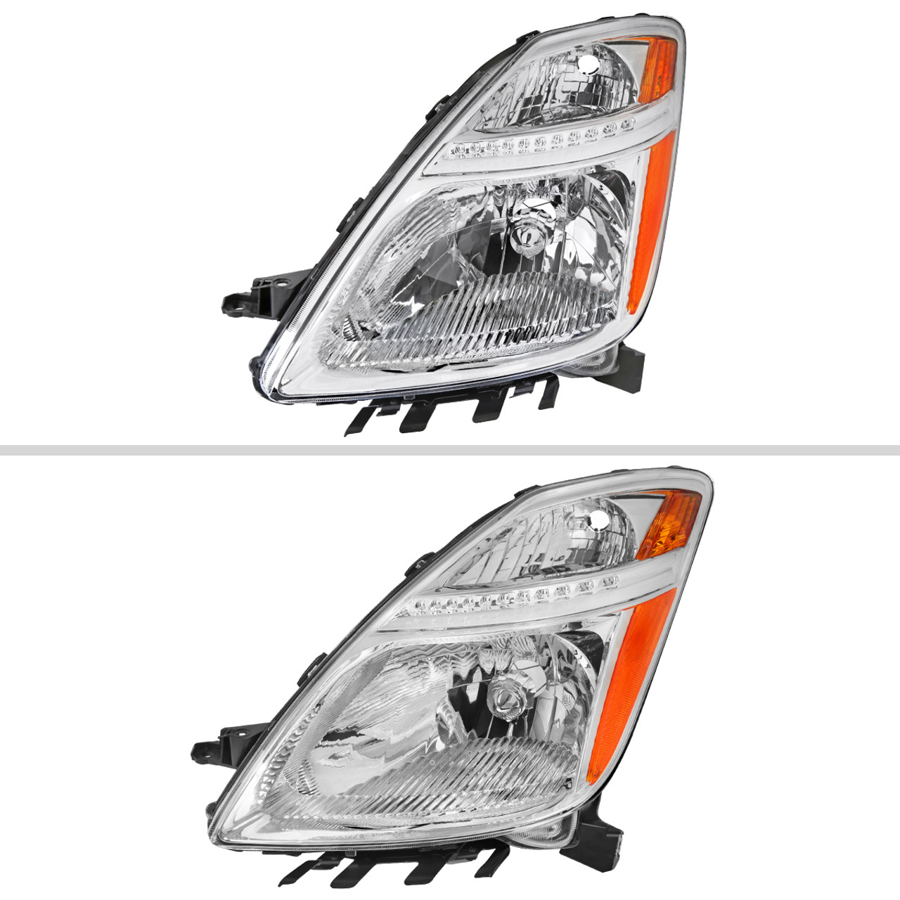 2006-2009 Toyota Prius Factory Style Headlights with Amber