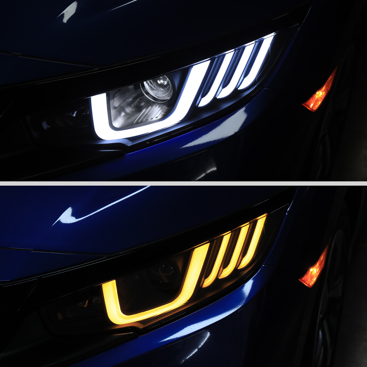 2016-2021 Honda Civic LED Headlights w/ LED Switchback Sequential